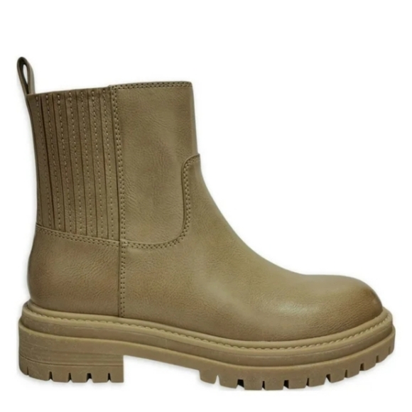 Time And Tru Lug Chelsea Tan Boots Sz 10 - Picture 1 of 6